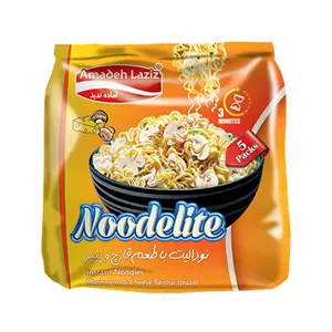 نودل با طعم قارچ و پنیر آماده لذیذ - 75 گرم بسته 5 عددی