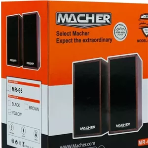 اسپیکر رومیزی دوتیکه لپ تاپ اسپیکر دسکتاپ مچر MR-65 ا USB 2.0 SPEAKER