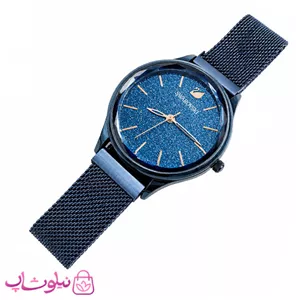 ساعت مچی سواروسکی زنانه موتور ژاپن مدل آبی کیفیت مستر کد 1800