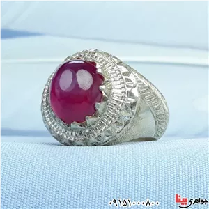 انگشتر یاقوت سرخ استار دست ساز خاص و درشت کد31663