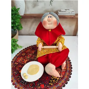 عروسک ننه جون نون پز پارچه ای دستدوز 35 سانتی