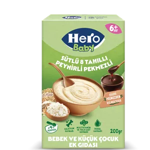 سرلاک 8 غله هیرو بیبی (Hero Baby) با شیر، پنیر و شیره