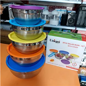 لگن استیل درب رنگی یونیک