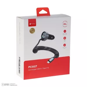 شارژر فندکی پرووان مدل PCG27 ظرفیت 65 وات دو پورت