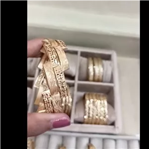 النگو طلاروس اصلی پک دوعددی رنگ ثابت چند ساله