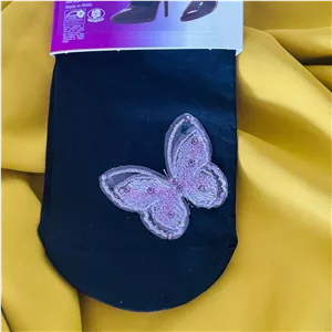 جوراب طرح پروانه نگین دار