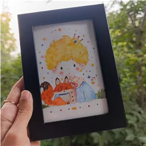نقاشی آبرنگ شازده کوچولو