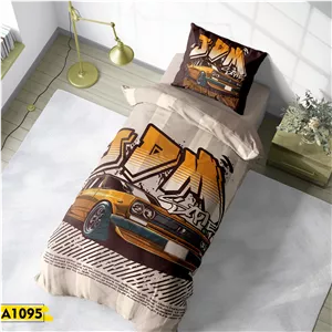 روتختی تکنفره6تکه مدل ماشین کلاسیک خردلی