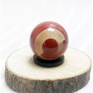 گوی سنگی جاسپر ، عقیق ، قطر 27 mm ، اصل 