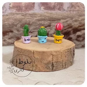 مجسمه گلدان کاکتوس 3تایی