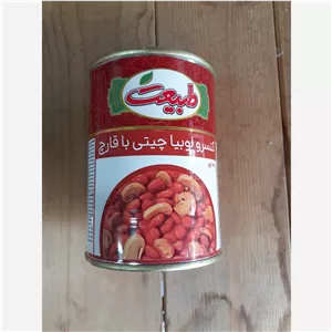 کنسرو قارچ و لوبیا طبیعت