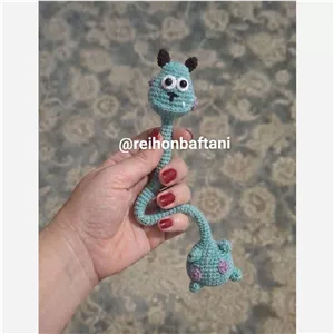 عروسک بافتنی سالیوان گردن دراز فانتزی(با کاموا ترک)