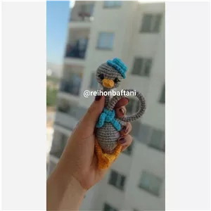 عروسک بافتنی غاز گردن دراز فانتزی(با کاموا ترک)