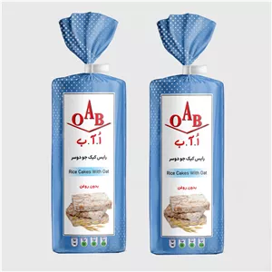 رایس کیک جو دوسر بدون روغن ا ا ب - 100 گرم بسته 2 عددی