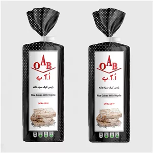 رایس کیک سیاه دانه بدون روغن اُ آ ب - 100 گرم بسته 2 عددی