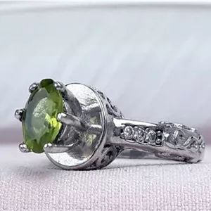 انگشتر زبرجد نقره زنانه کد35099 