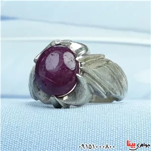 انگشتر یاقوت سرخ استار دست ساز خاص و زیبا کد31662