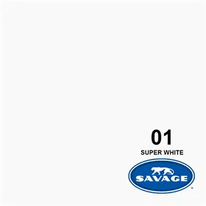 فون کاغذی سفید Savage Widetone Seamless #01 Super White