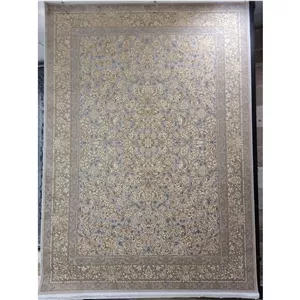 فرش 700شانه طرح هایباک طلا کوب دیبا سیلور طلایی