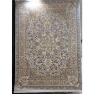 فرش 700شانه طرح هایباک طلا کوب ماهی سیلور
