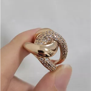 انگشتر نگینی گره کد 11756