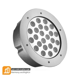 چراغ استخری دفنی ضد آب 24 وات گرد مدل نگین ارتقا صنعت