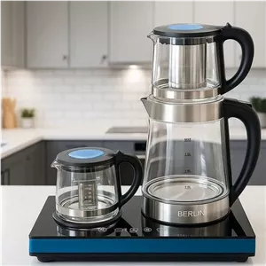 چایی ساز کنارهمی دو قوری برلین مدل BE-1100