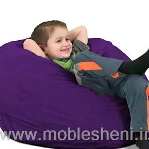 مبل راحتی شنی الیافی کودک ونوجوان،مخمل بنفش