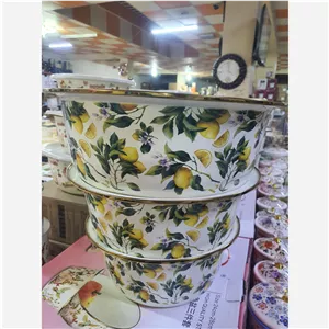 لگن لگن های سه عددی طرح لیمو لعابی محصول درجه یک وارداتی
