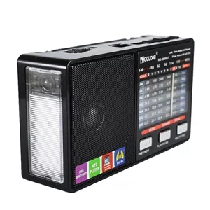رادیو هفت موج گالن اصل و اورجینال فلاش و رم خور با چراغ قوه و LED
