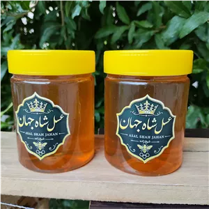 پک اقتصادی عسل طبیعی، دو شیشه 250 گرمی شاه جهان، مناسب مصرف روزانه، هدیه و محل کار