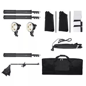 کیت نور ثابت 5 لامپ Continuous Lighting Kit 5 LAMPS و پایه فون 2x3 + هدیه 2 عدد فون 2x3 (سبز و طوسی)