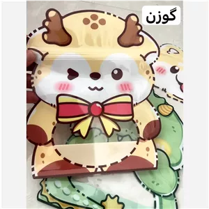 زیپ کیپ فانتزی حیوانات ابعاد 16 در 13 سانتیمتر بسته 4 عددی