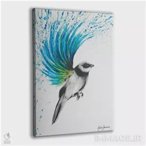 تابلو دکوراتیو فنچ فیروزه ای اثر اشوین هریسون