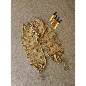 شلوار چریکی شیش جیب بگ دمپا استوپر کمرکش رنگ کرم