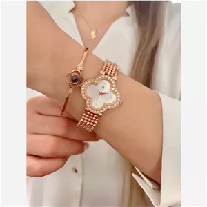 ساعت مچی زنانه ونکلیف رنگ ثابت ضد حساسیت شیشه سافایر کیفیت بینظیر