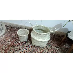 گلدون خمره ای ولیوانی حصیری 