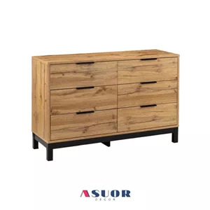 فایل 120 دراور شش کشو mdf پایه مشکی 