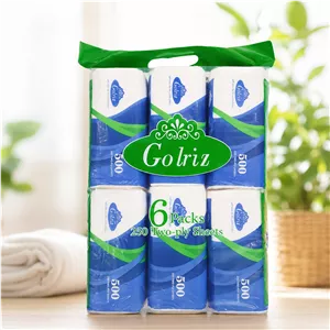 دستمال کاغذی گلریز  2 لایه  500 برگ (بسته 6 عددی)