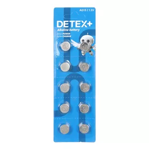 باتری ساعتی Detex+ Alkaline مدل AG13 (بسته 10 عددی)