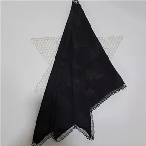مینی اسکارف سه گوش نخی طرح کاج رنگبندی متنوع ابعاد 120 در 80