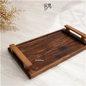 سینی چای چوب گردو طبیعی شیک و مقاوم
