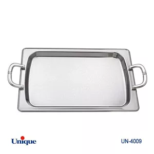 سینی استیل یک میل یونیک Unique بدون پایه بزرگ کد UN-4009 (پس کرایه)