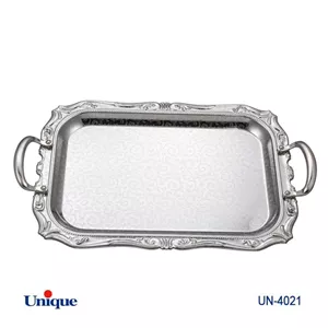 سینی استیل یک میل یونیک Unique بدون پایه بزرگ کد UN-4021 (پس کرایه)