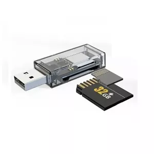کارت خوان OTG تایپ C و USB گو-دس مدل Go-Des GD-DK002رم ریدر SD و TF با طراحی شفاف