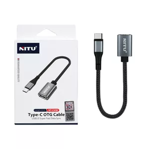 تبدیل NITU OTG Type-C مدل CN18 - مشکی خاکستری (گارانتی 18 ماه تعویض نیکان همراه)