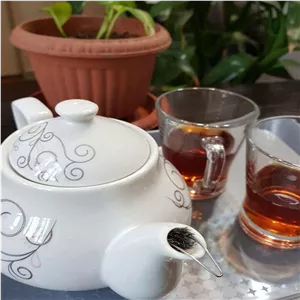 صافی چایی چتری رنگ نقره ای