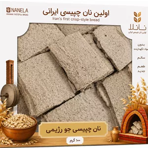 نان خشک چیپسی رژیمی جونان خشک طعم دارنان جوبسته بندی 100 گرمی