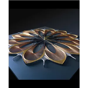 تابلو دکوراتیو میخ طرح قوس زمانی