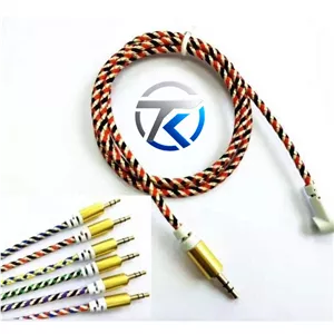 کابل AUX کنفی سر کج فلزی